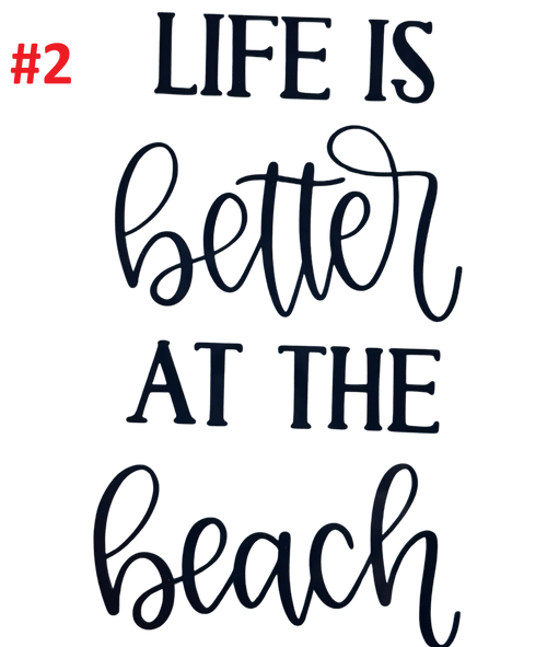 Beach Themed decals