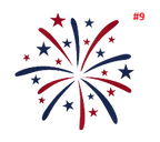 Red, White & Blue Decals