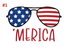 Red, White & Blue Decals